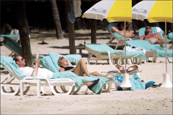 Jacques et Bernadette Chirac en vacances à l'île Maurice @ Bruno Mouron et Pascal Rostain