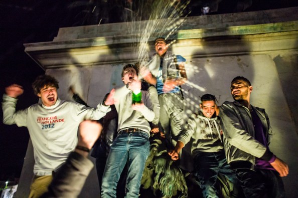 Soirée présidentielle à Lyon, 6 mai 2012.
