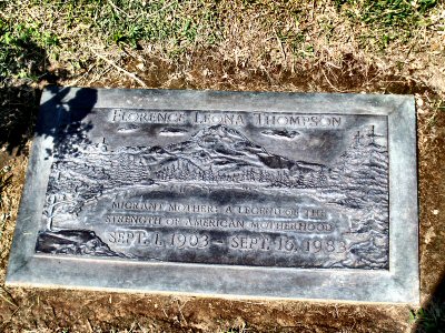 Pierre tombale de Florence Thompson.